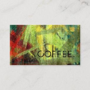 Loyalty Coffee Punch Colourful Modern Wood Look #2 Card