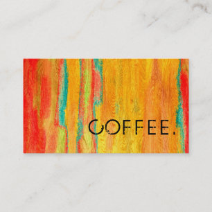 Loyalty Coffee Punch Colourful Modern Wood Look #7 Card
