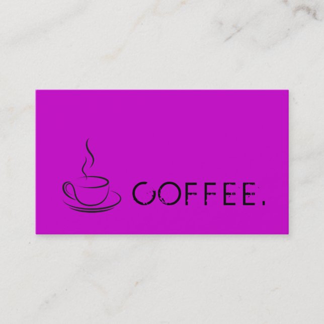 Loyalty Coffee Punch Deep Magenta Background Card (Front)