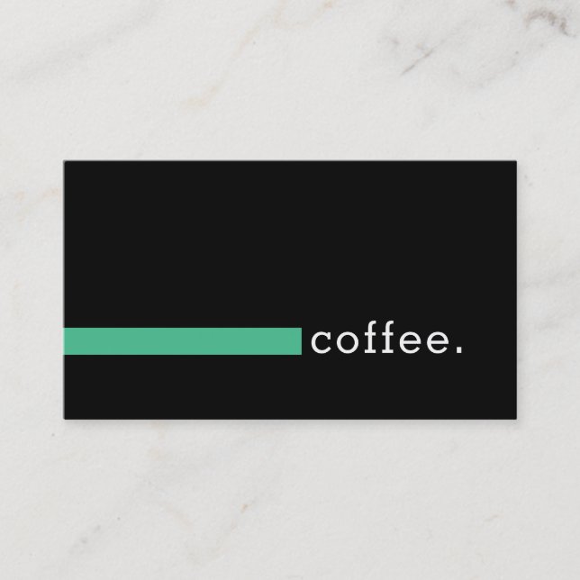 Loyalty Coffee Punch Modern Ocean Green (Front)
