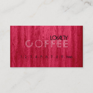 Loyalty Coffee Punch Modern Red Wood Grain