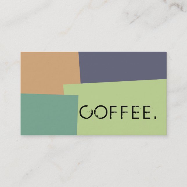 Loyalty Coffee Punch Modern Retro Colour #14 Card (Front)