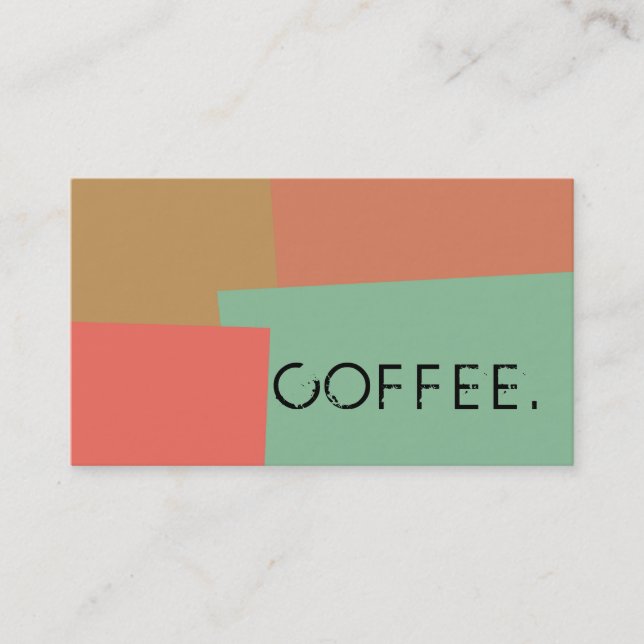 Loyalty Coffee Punch Modern Retro Colour #18 Card (Front)