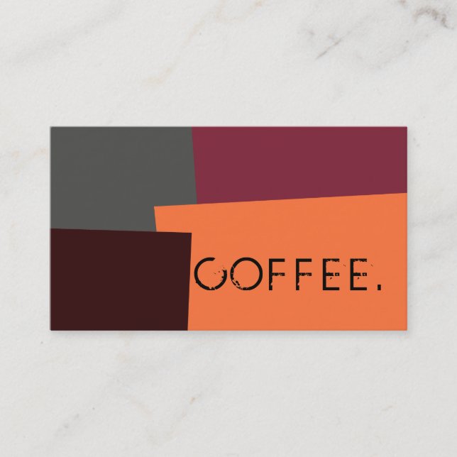 Loyalty Coffee Punch Modern Retro Colour #5 Card (Front)
