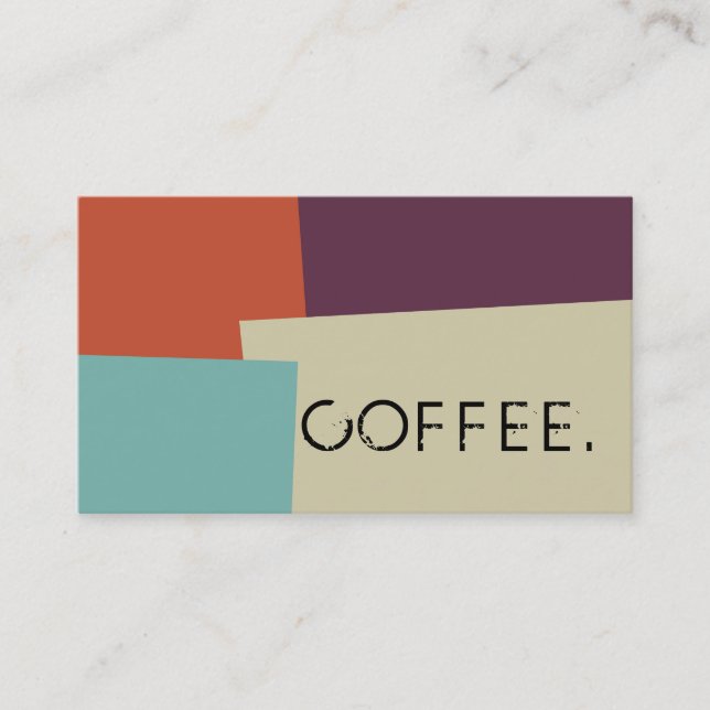 Loyalty Coffee Punch Modern Retro Colour #7 Card (Front)