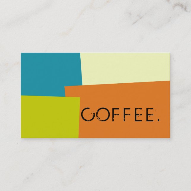 Loyalty Coffee Punch Modern Retro Colour Card (Front)