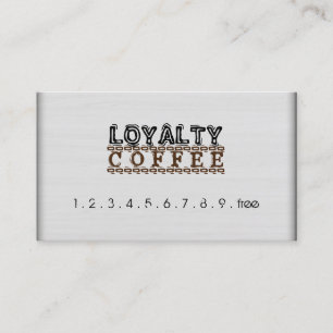 Loyalty Coffee Punch Modern White Wood Grain