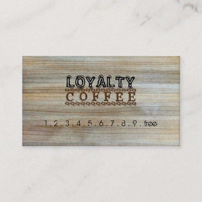 Loyalty Coffee Punch Modern Wood #2 Card (Front)