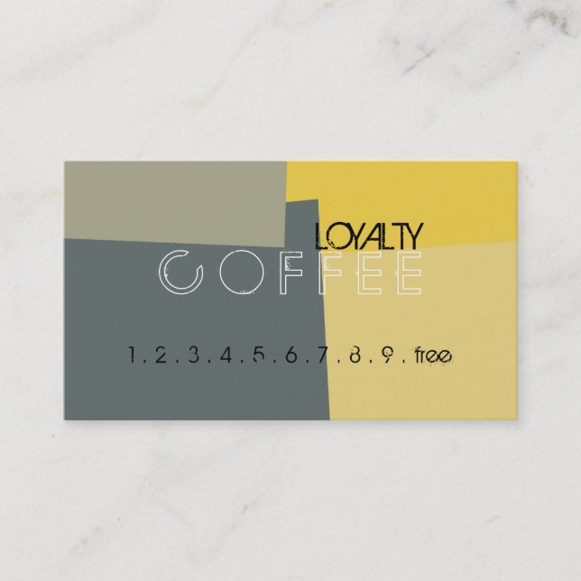 Loyalty Coffee Punch Retro Colour Pattern #15 Card (Front)