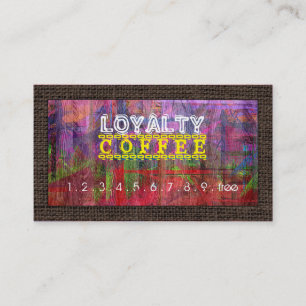 Loyalty Coffee Punch Retro Colour Wood #16 Card