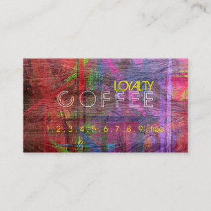 Loyalty Coffee Punch Retro Colour Wood #17 Card