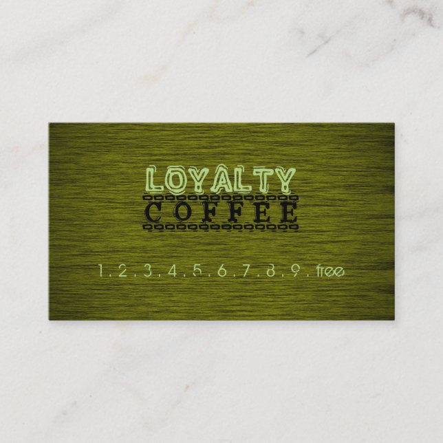 Loyalty Coffee Punch Wood Look #6 (Front)