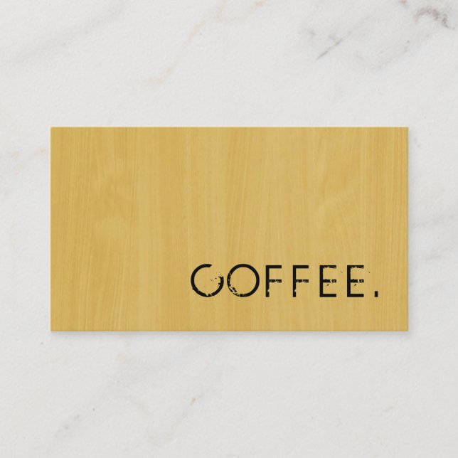 Loyalty Coffee Punch Wood Look #6 Card (Front)