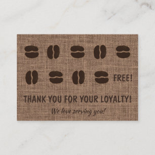 Loyalty Coffee Shop Latte Mug Beans Brown Art Business Card