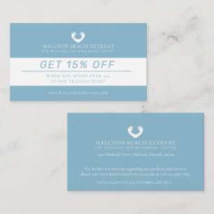 Loyalty discount beauty health massage offer card