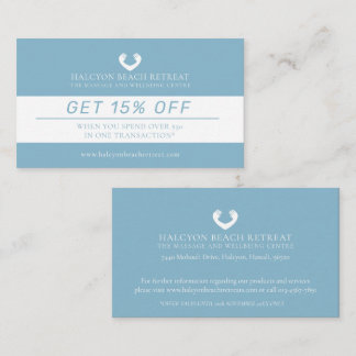 Loyalty discount beauty health massage offer card