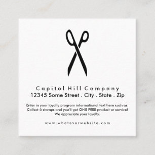 loyalty hair scissors square card