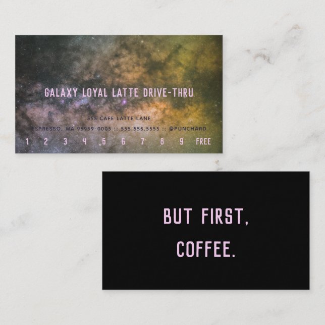 Loyalty Latte Drive-Thru Galaxy Milky Way Photo (Front/Back)