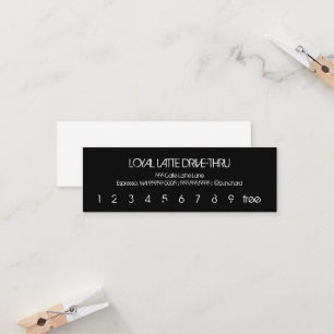 Loyalty Latte Mini Loyalty Drive Thru Card