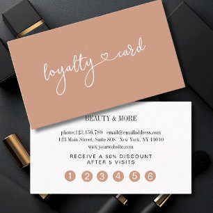 Loyalty Map 5 Nails Lashes Beauty Business Card