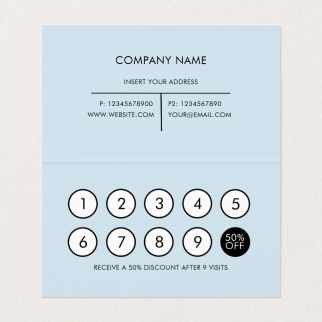 Loyalty Modern Minimalist Light Grey Business Card (Inside Unfolded)
