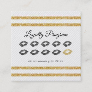 Loyalty Program / Beauty Gold Glitter Card