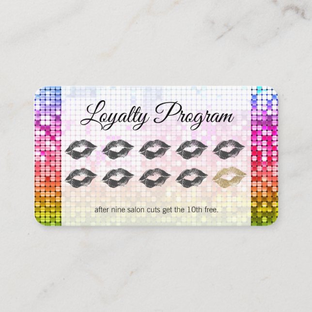 Loyalty Program / Colourful Sequin / Beauty Card (Front)