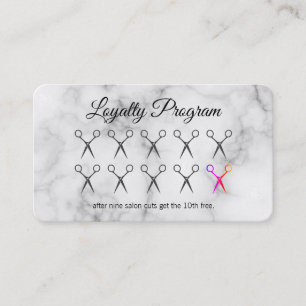 Loyalty Program Stylist Marble Card