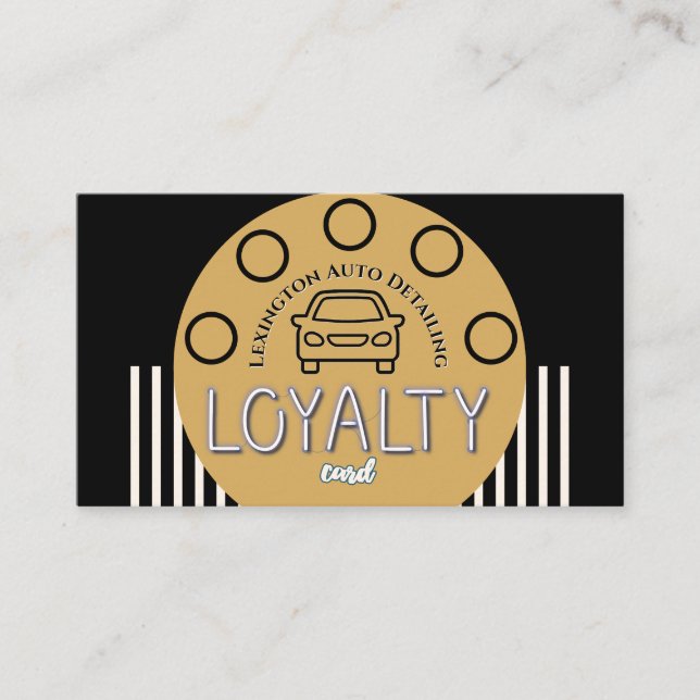 Loyalty Punch Card Auto Service Business (Front)