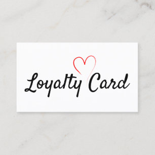 Loyalty Punch Card with red Heart