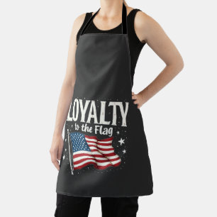 Loyalty to the Flag USA for Veteran's Day Apron