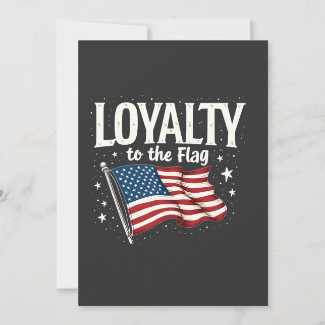 Loyalty to the Flag USA for Veteran's Day Invitation (Front)