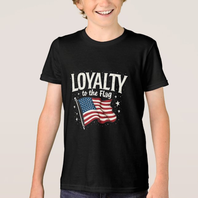Loyalty to the Flag USA for Veteran's Day Tri-Blend Shirt (Front)
