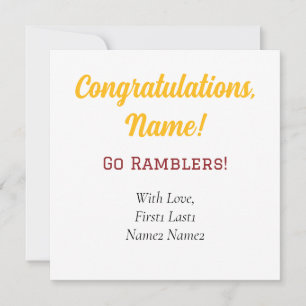 Loyola University Chicago  Go Ramblers! Gift Tag  Holiday Card