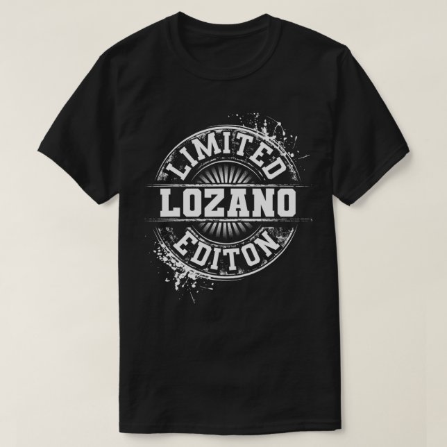 LOZANO Funny Surname Family Tree Birthday Reunion  T-Shirt (Design Front)