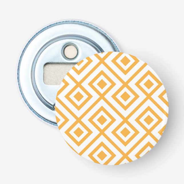 Lozenge shaped geometric pattern bottle opener (Front)