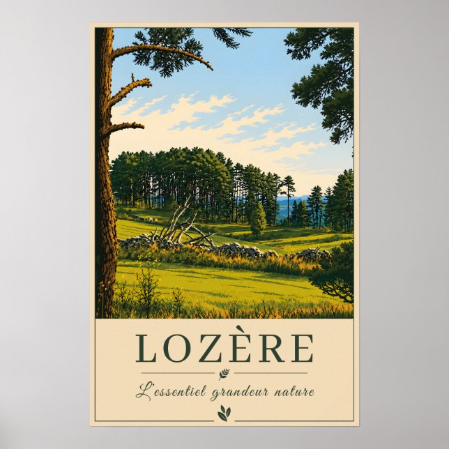 Lozère – Forests – Vintage Travel Poster (Front)