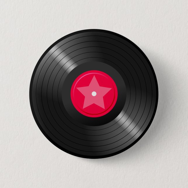 LP Record02 6 Cm Round Badge (Front)