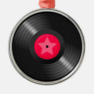 LP Record Metal Tree Decoration