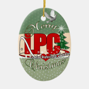 LPC CHRISTMAS Licensed Professional Counsellor Ceramic Tree Decoration