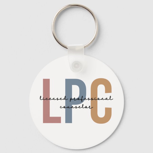LPC Licensed Professional Counsellor Key Ring (Front)