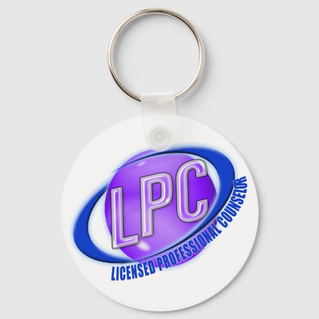 LPC SWOOSH LOGO LICENSED PROFESSIONAL COUNSELOR KEY RING (Front)