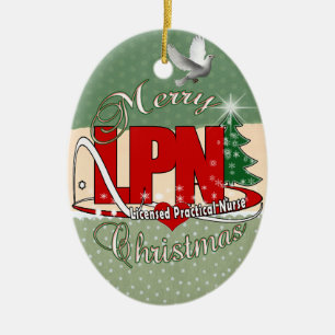 LPN CHRISTMAS Licensed Practical Nurse Ceramic Tree Decoration