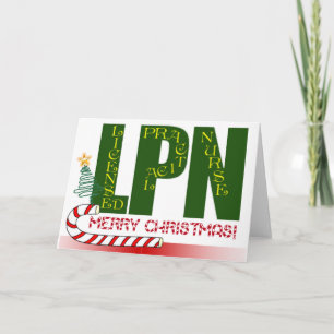 LPN CHRISTMAS LICENSED PRACTICAL NURSE HOLIDAY CARD