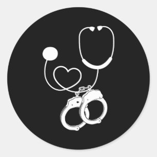 Lpn Correctional Nurse Nursing Stethoscope Officer Classic Round Sticker