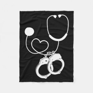 Lpn Correctional Nurse Nursing Stethoscope Officer Fleece Blanket