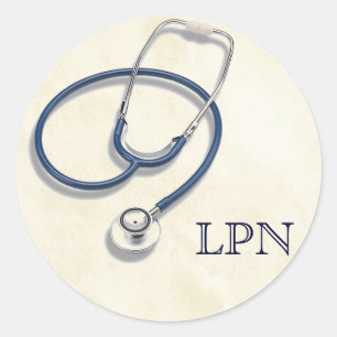 LPN Licensed Practical Nurse Classic Round Sticker