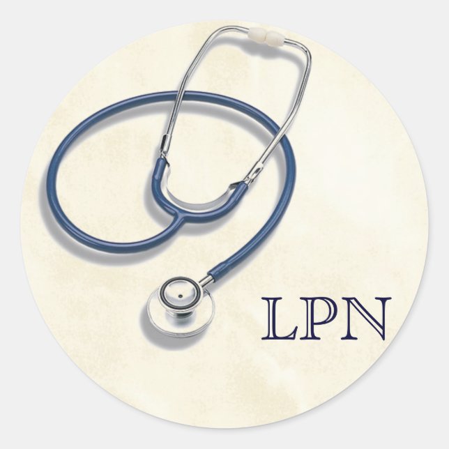 LPN Licensed Practical Nurse Classic Round Sticker (Front)