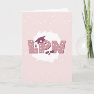 LPN Licensed Practical Nurse Graduation Card