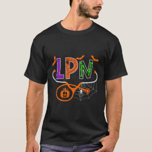 Lpn Licensed Practical Nurse Halloween Pumpkin Ste T-Shirt